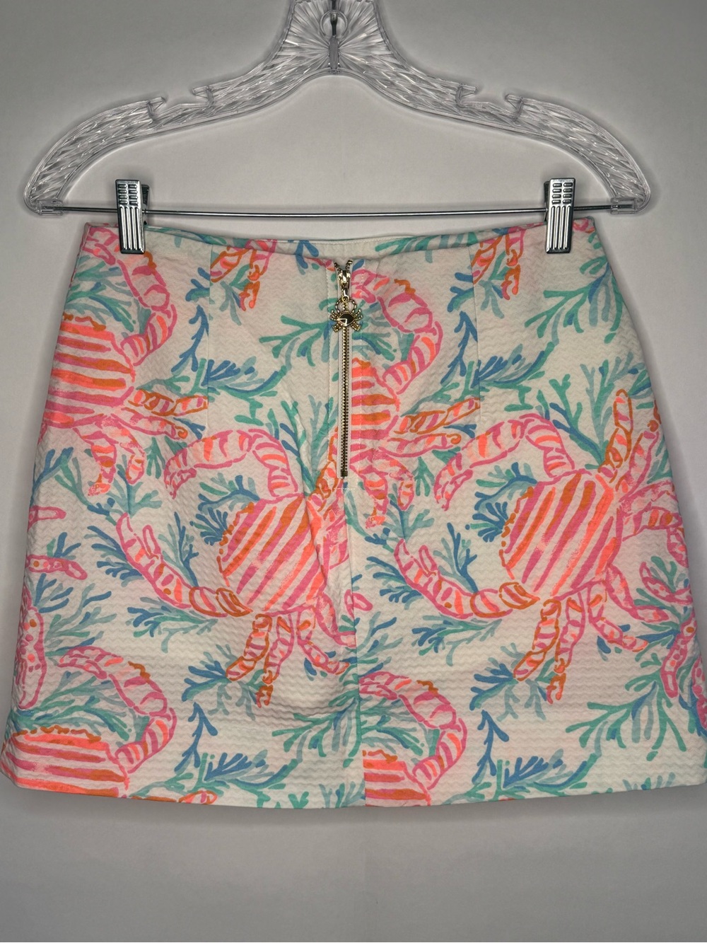 Lilly Pulitzer Women's White & Pink Printed Mini Skirt / Skort - Picture 2 of 12